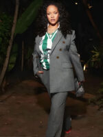 Rihanna Beverly Hills Grey Suit