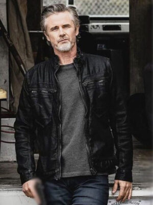 Sam Trammell 72 Hours 2024 Black Leather Jacket