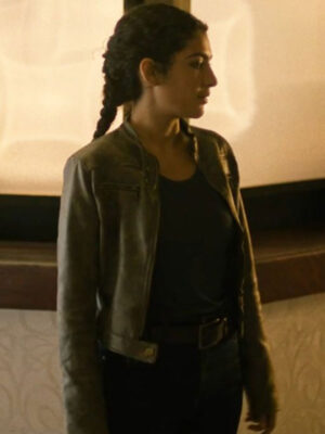 Sandra Ali Critical Incident S01 Brown Leather Jacket