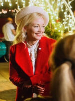 Santa Bootcamp Emily Kinney Red Wool Coat