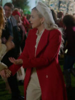 Santa Bootcamp Emily Kinney Red Wool Coat