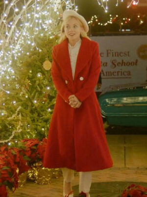 Santa Bootcamp Emily Kinney Red Wool Coat