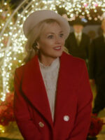 Santa Bootcamp Emily Kinney Red Wool Coat