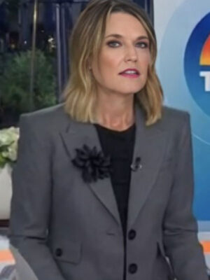 Savannah Guthrie The Today Show Grey Pocket Blazer