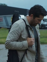 Scott Adkins Take Cover 2024 Beige Cotton Jacket