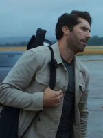 Scott Adkins Take Cover 2024 Beige Cotton Jacket