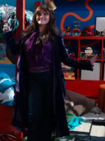 Selena Gomez Wizards Beyond Waverly Place 2024 Purple Velvet Coat