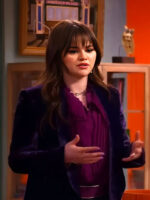 Selena Gomez Wizards Beyond Waverly Place 2024 Purple Velvet Coat