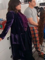 Selena Gomez Wizards Beyond Waverly Place 2024 Purple Velvet Coat