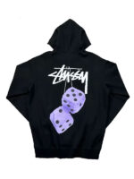 Stussy Dice Oversized Black Pullover Hoodie