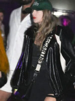 Taylor Swift Coachella 2024 Black Leather Jacket