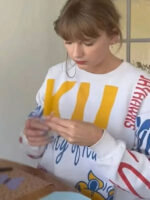 Taylor Swift KU Kansas City White Sweatshirt