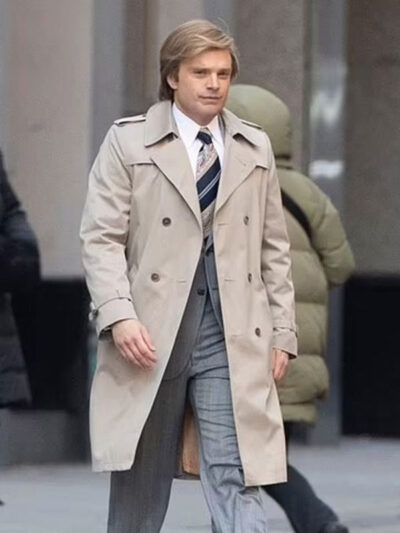 The Apprentice 2024 Sebastian Stan Beige Cotton Coat