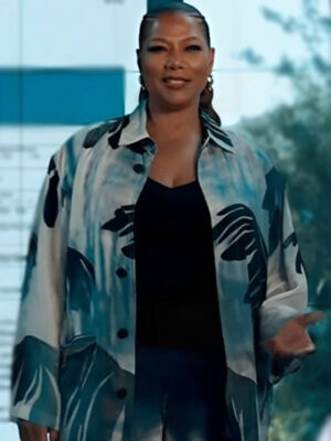 The Equalizer S05 Queen Latifah Palm Leaf Print Coat