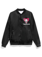 The Hart Foundation Bret Hart Black Bomber Jacket