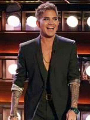 The Kelly Clarkson Show Adam Lambert Dark Green Blazer