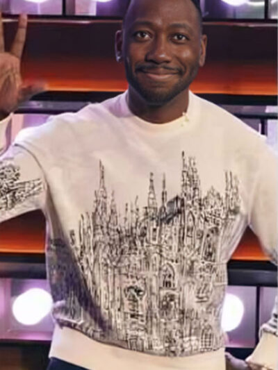 The Kelly Clarkson Show Lamorne Morris Castle Print Sweater