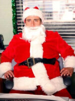 The Office Santa Claus Steve Carell Red Costume Jacket