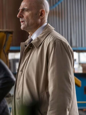 The Silent Hour 2024 Mark Strong Beige Coat