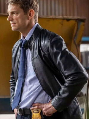 The Silent Hour Joel Kinnaman Black Leather Jacket