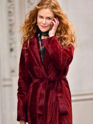 The Undoing Nicole Kidman Maroon Velvet Coat