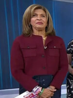 Today Show Hoda Kotb Cropped Burgundy Jacket