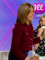 Today Show Hoda Kotb Cropped Burgundy Jacket