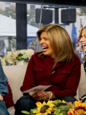 Today Show Hoda Kotb Cropped Burgundy Jacket