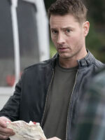 Tracker S2 Justin Hartley Black Leather Jacket