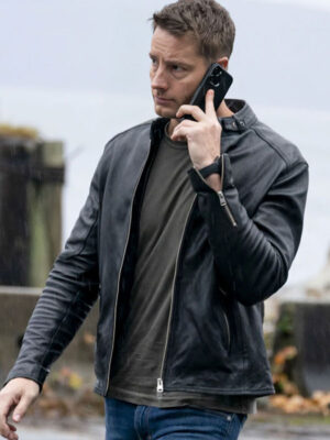 Tracker S2 Justin Hartley Black Leather Jacket