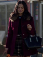 Veronica Lodge Purple Wool Long Coat