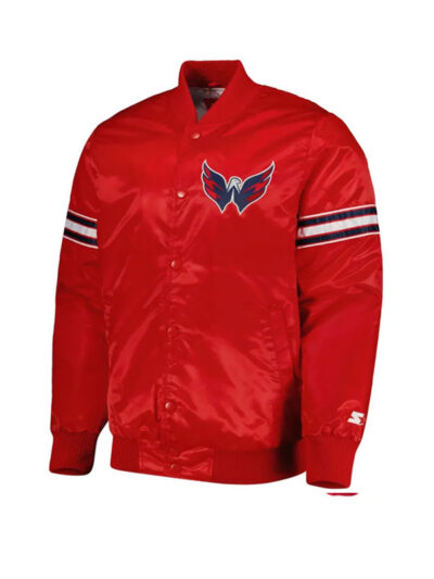 Washington Capitals Enforcer Varsity Bomber Jacket