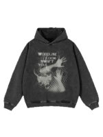 Wildlife Glimpse Wood Lise Black Pullover Hoodie