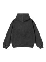 Winding Decoration Wrapped Black Pullover Hoodie