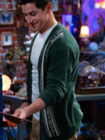 Wizards Beyond Waverly Place 2024 Justin Russo Green Cardigan