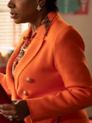 Abbott Elementary Barbara Howard Orange Wool Blazer