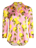 Abbott Elementary S04 Barbara Howard Pink Floral Satin Shirt