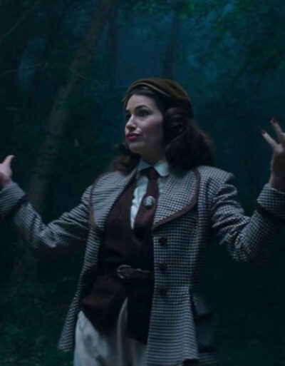 Agatha All Along 2024 Kathryn Hahn Plaid Quality Blazer
