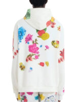 Bel-Air Will Smith White Floral Print Pullover Fleece Hoodie