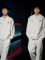 Bilibili Gaming LPL 2024 White Cotton Zipper Jacket