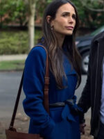 Cellar Door 2024 Jordana Brewster Blue Wool Trench Coat