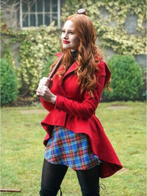 Cheryl Blossom S03 Red Wool Hooded Coat