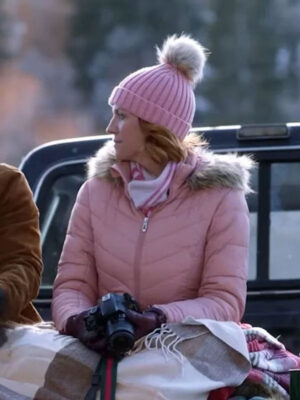 Christmas with the Campbells Brittany Snow Pink Puffer Hooded Jacket