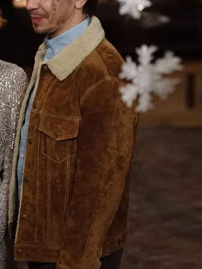 Christmas with the Campbells Justin Long Brown Suede Jacket