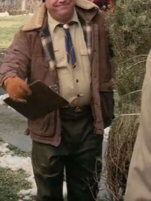 Christmas with the Kranks Kevin Chamberlin Brown Shearling Jacket