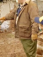 Christmas with the Kranks Kevin Chamberlin Brown Shearling Jacket