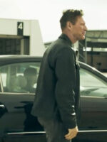 Classified 2024 Aaron Eckhart Black Leather Zipper Jacket