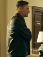 Classified 2024 Aaron Eckhart Black Leather Zipper Jacket