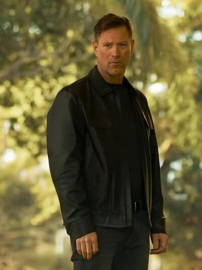 Classified 2024 Aaron Eckhart Black Leather Zipper Jacket