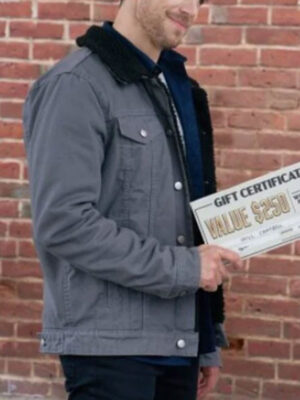 Dan Jeannotte Our Christmas Mural 2023 Gray Cotton Jacket